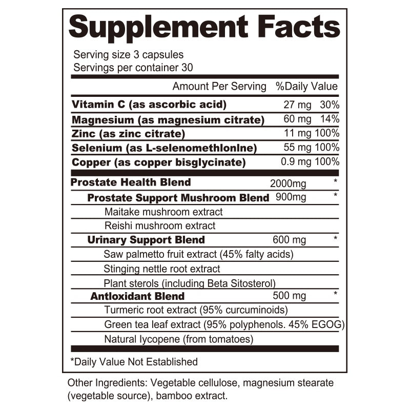 BSYS Prostate Health Capsules Urinary & Bladder Wellness