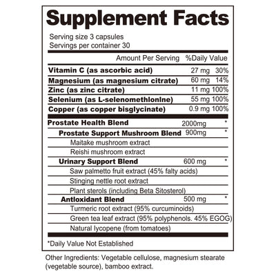 BSYS Prostate Health Capsules Urinary & Bladder Wellness
