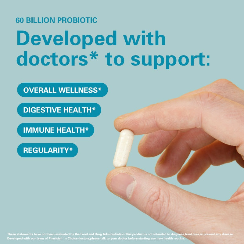 BSYS 60 Billion CFU Probiotic Capsules  Acid-Resistant Stomach-Resistant