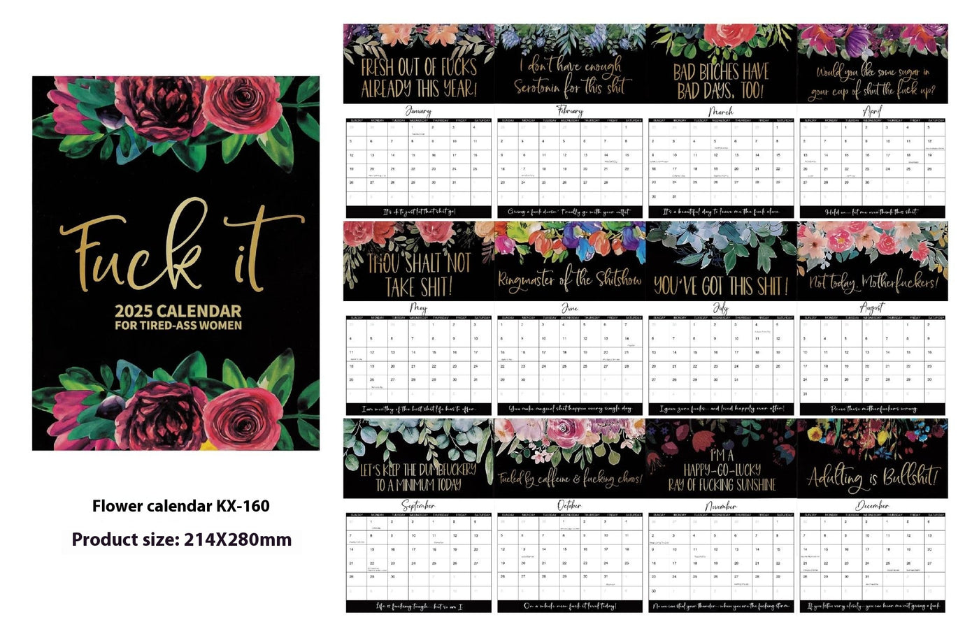 Mental Health Color Calendar Fashion